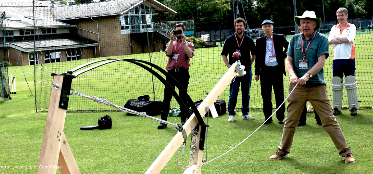 Professor Hugh Hunt Leads Engineering Team To Recreate Historic Cricket Bowling Machine